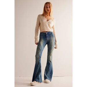 Free People We The Free Mermaid Mid-Rise Flare Jeans Size 26